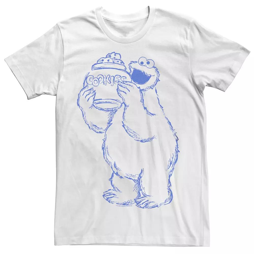 Big & Tall Sesame Street Cookie Monster Jar Tee, Men's,  Product Image