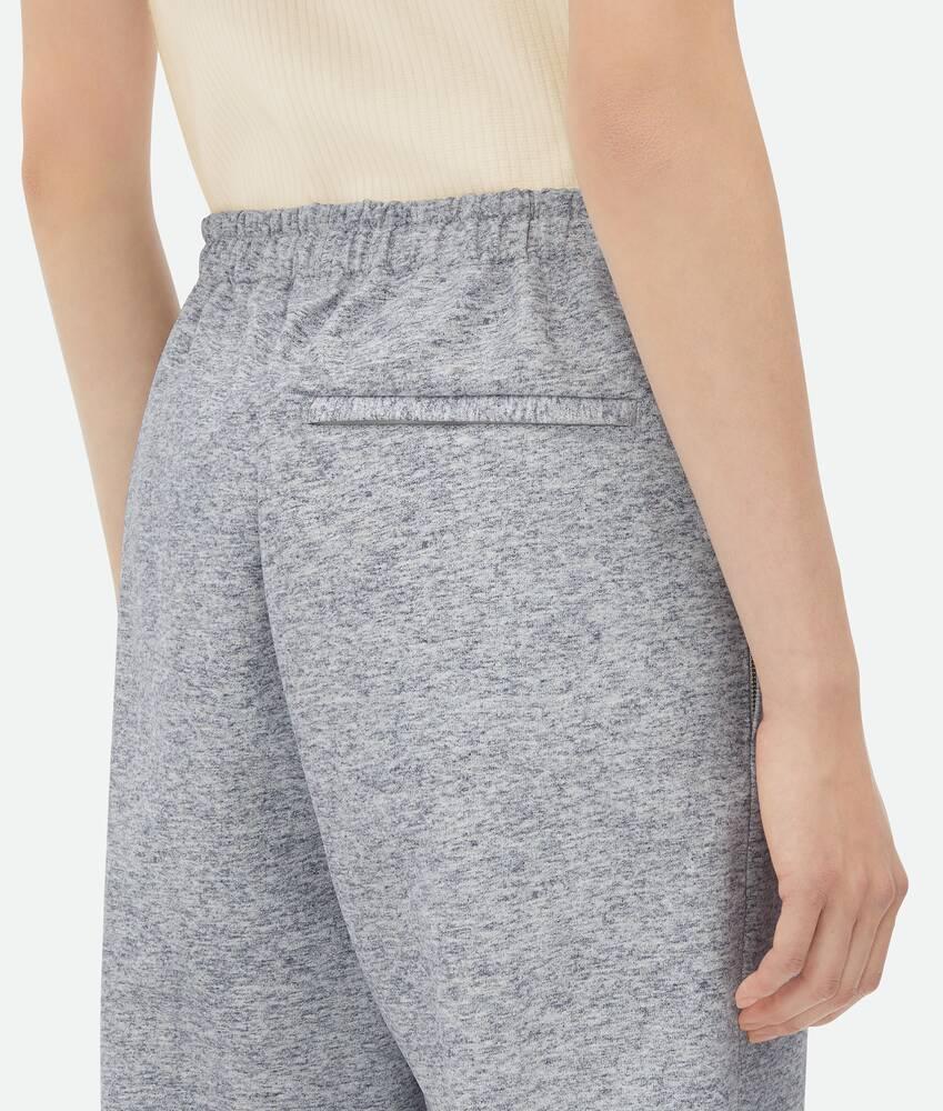 Women's Printed Leather Jersey Jogger Trousers in Light grey melange Product Image