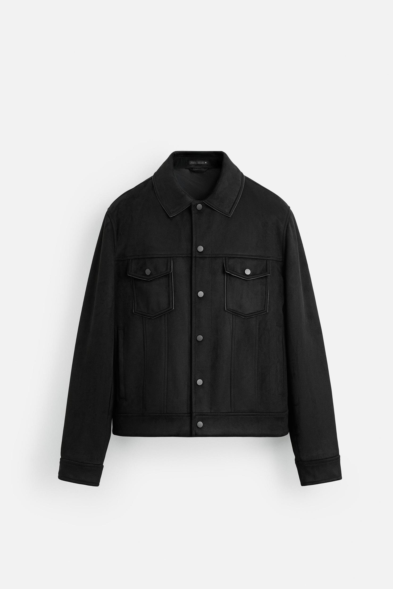 FAUX SUEDE REGULAR FIT JACKET Product Image