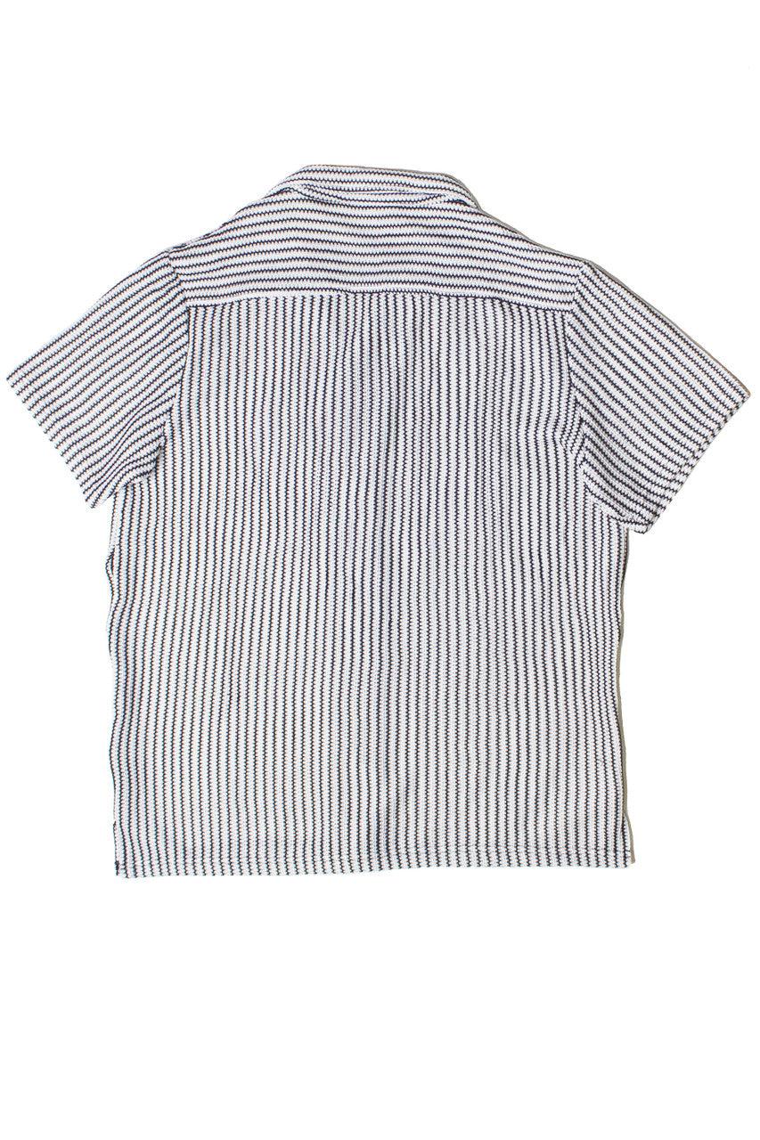 Mini Zigzag Knit Button Up Shirt Product Image