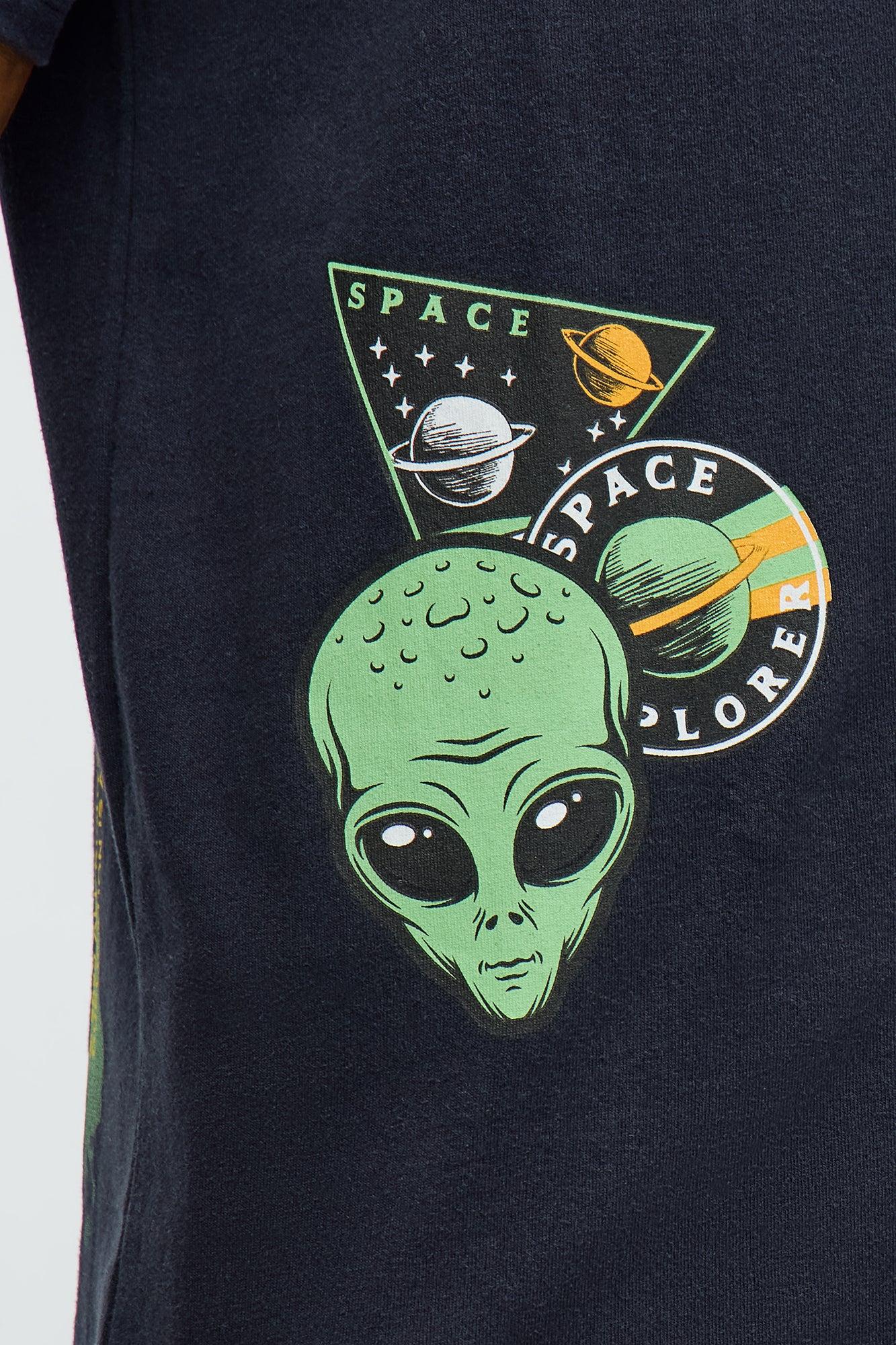 Stack Cash Chase Stars Short Sleeve Tee - Grey Product Image