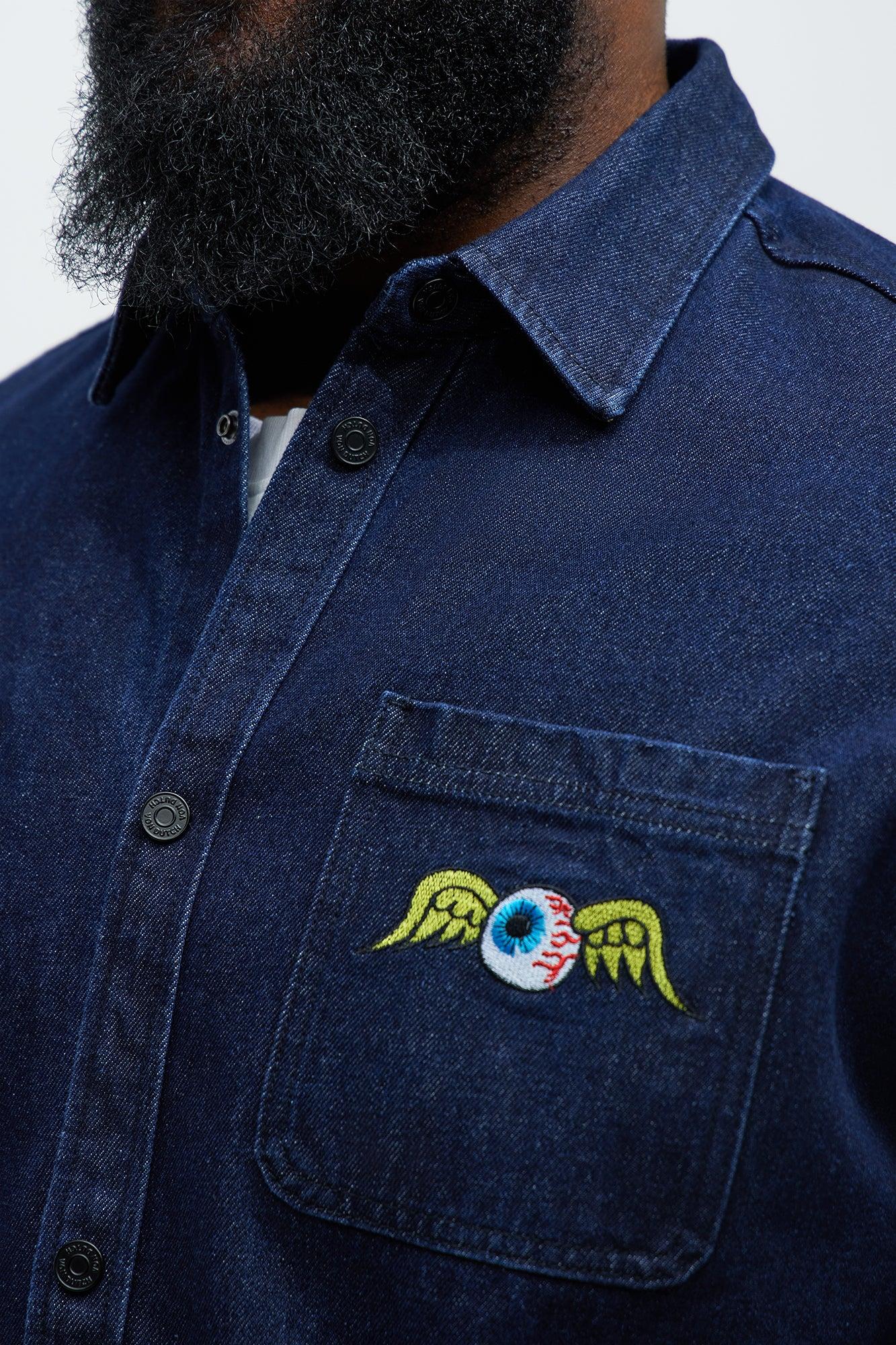 Von Dutch No Pits Long Sleeve Shirt - Dark Denim Product Image