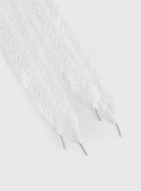 Masonne Lace Shoelaces White Product Image