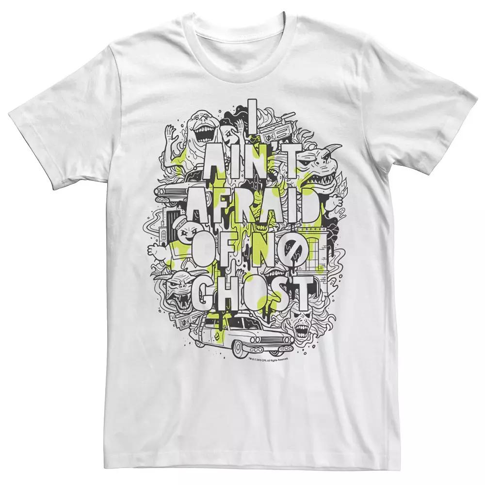 Men's Ghostbusters "I Ain't Afraid Of No Ghost" Collage Drip Tee,  Product Image