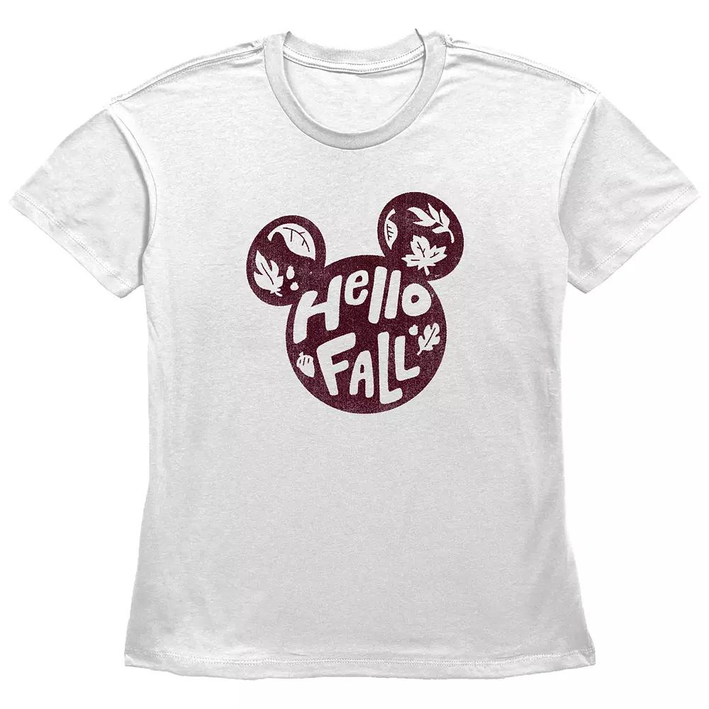 Disney's Mickey Mouse Hello Fall Women's Graphic Tee,  Product Image