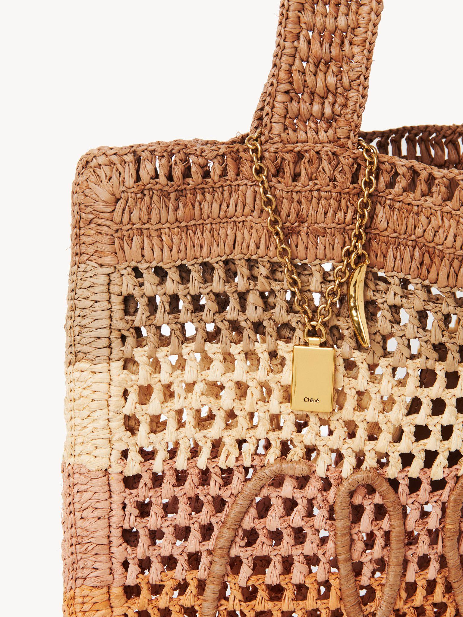 Summer Banana tote bag in raffia Product Image