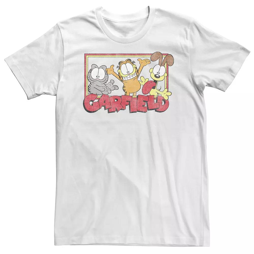 Big & Tall Garfield Trio Portrait Panels Tee, Men's,  Product Image