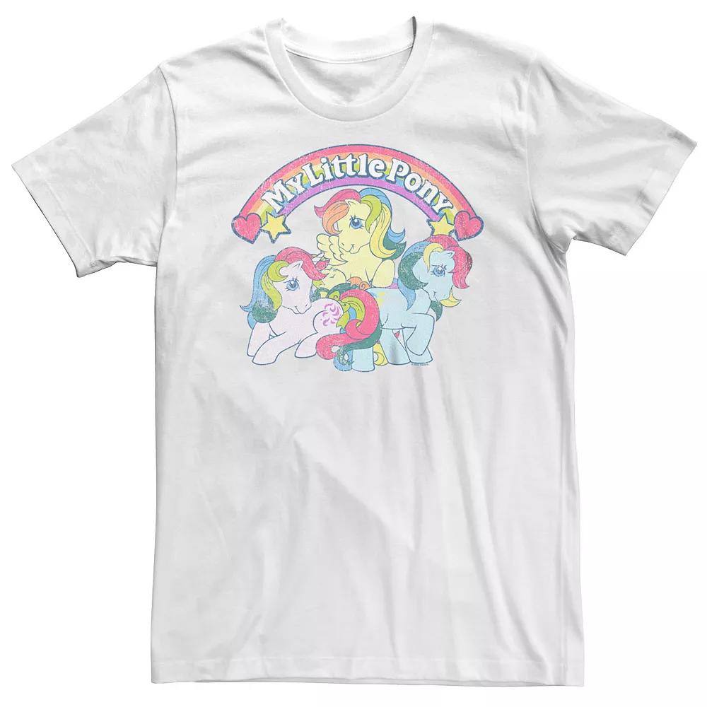Big & Tall My Little Pony Retro Logo SkyDancer Twilight Windy Sunlight Graphic Tee, Men's,  Product Image