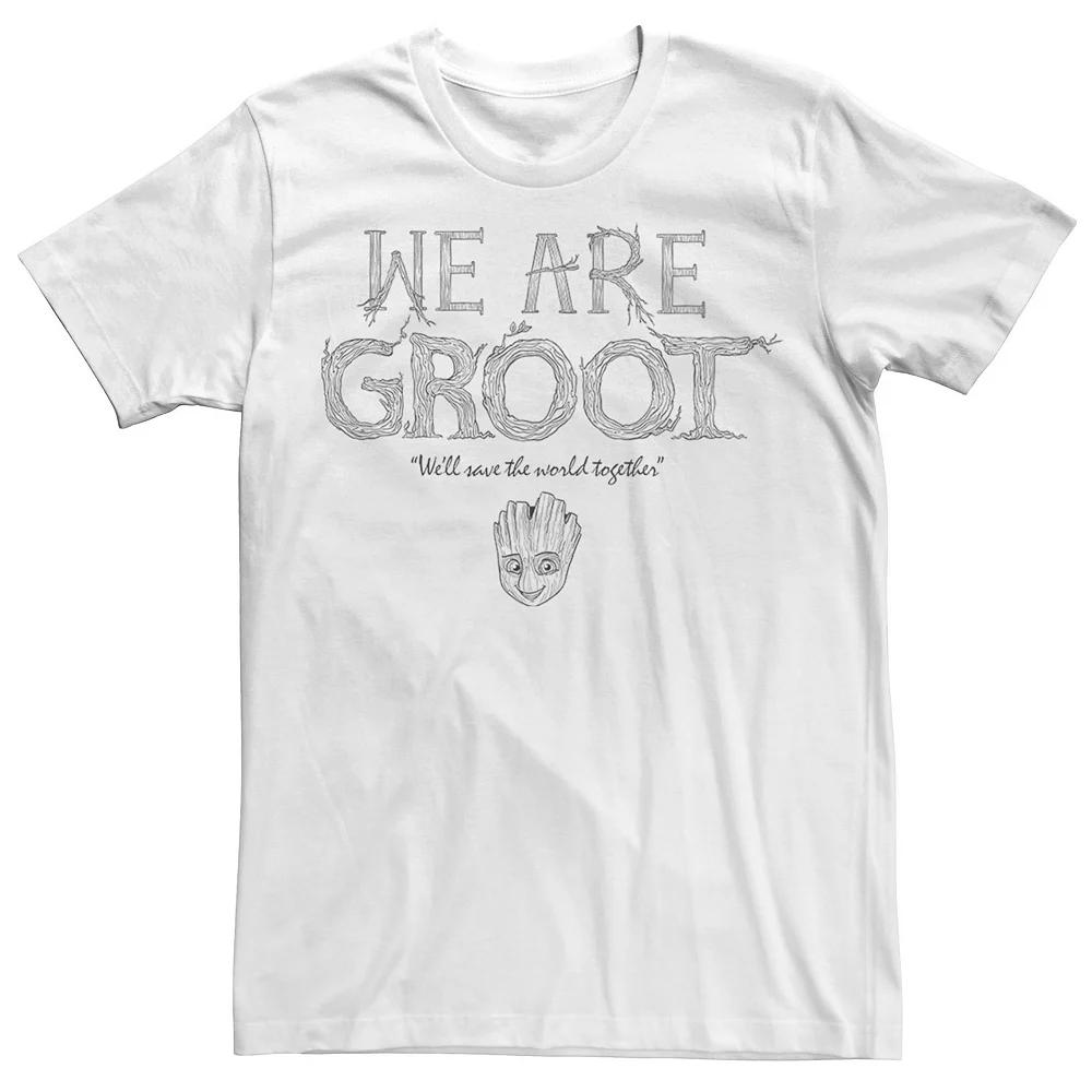 Men's Marvel Earth Day We Are Groot Sketch Tee,  Product Image