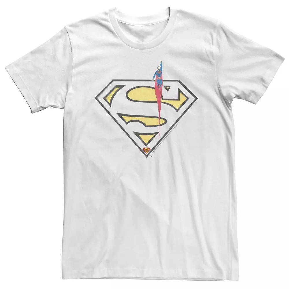 Big & Tall DC FanDome Superman In Flight Logo Outline Tee, Men's, Size: 4XL, White Product Image