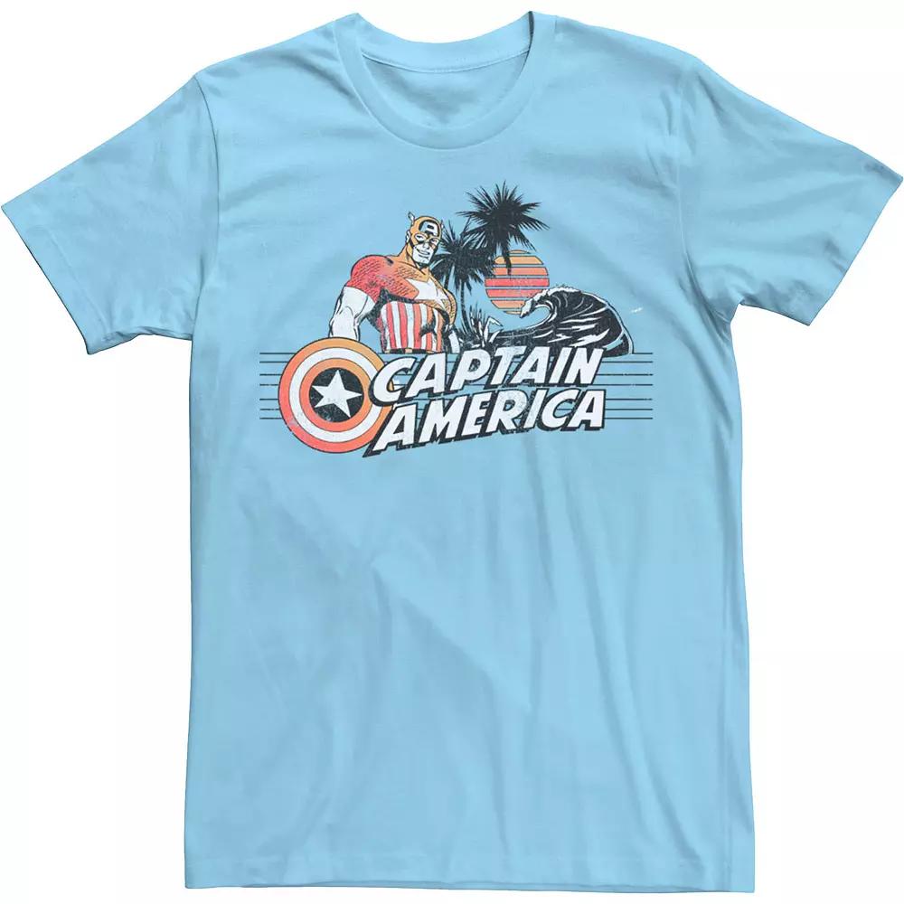 Men's Marvel Tropical Captian America Comic Tee,  Product Image