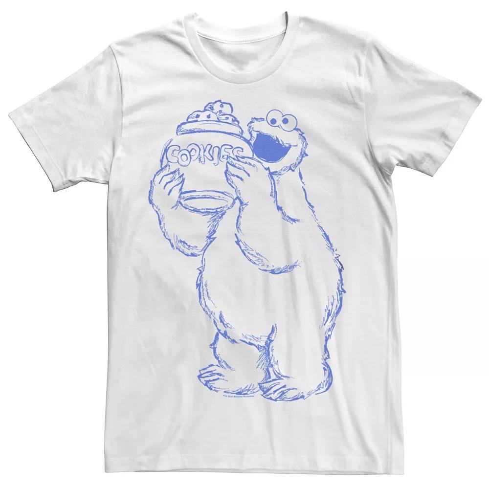 Big & Tall Sesame Street Cookie Monster Jar Tee, Men's,  Product Image