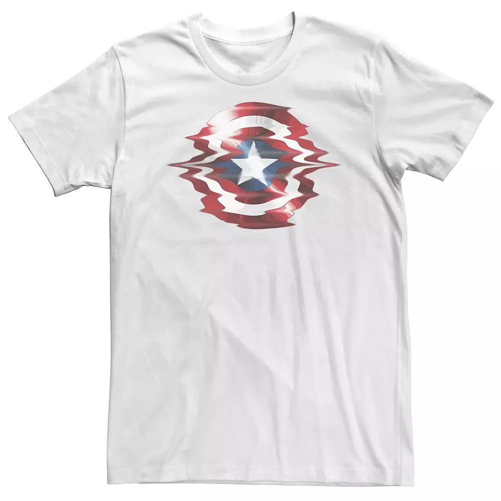 Big & Tall Marvel Captain America Shield Glitch Tee, Men's,  Product Image