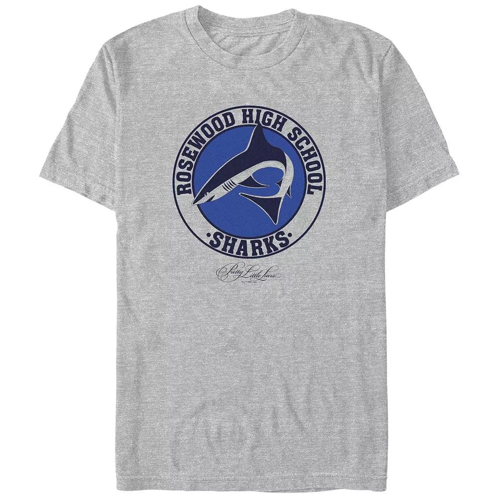 Big & Tall Pretty Little Liars Rosewood High School Sharks Graphic Tee, Men's, Size: Large Tall, Athletic Grey Product Image