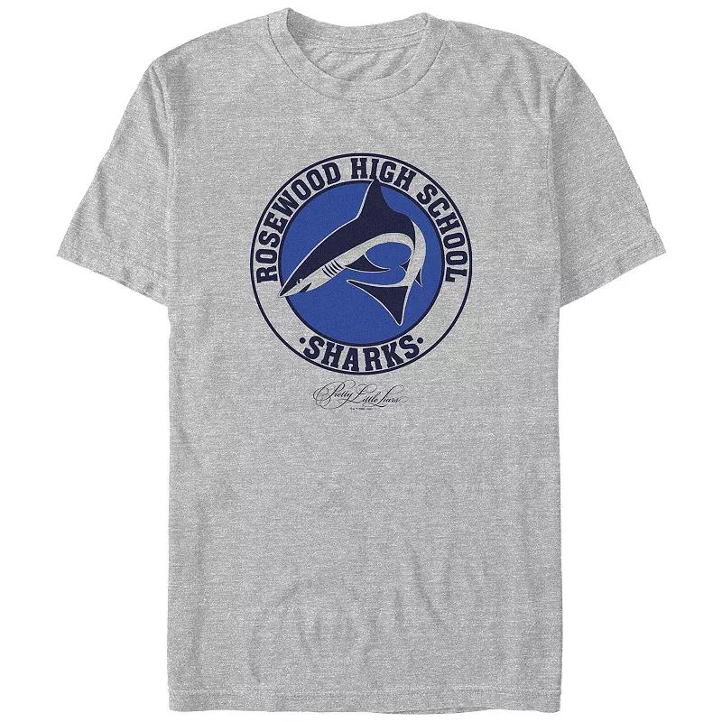 Big & Tall Pretty Little Liars Rosewood High School Sharks Graphic Tee, Men's, Size: Large Tall, Athletic Grey Product Image
