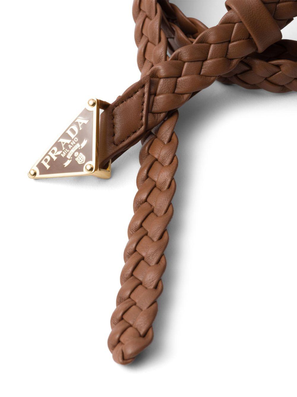 braided leather belt Product Image