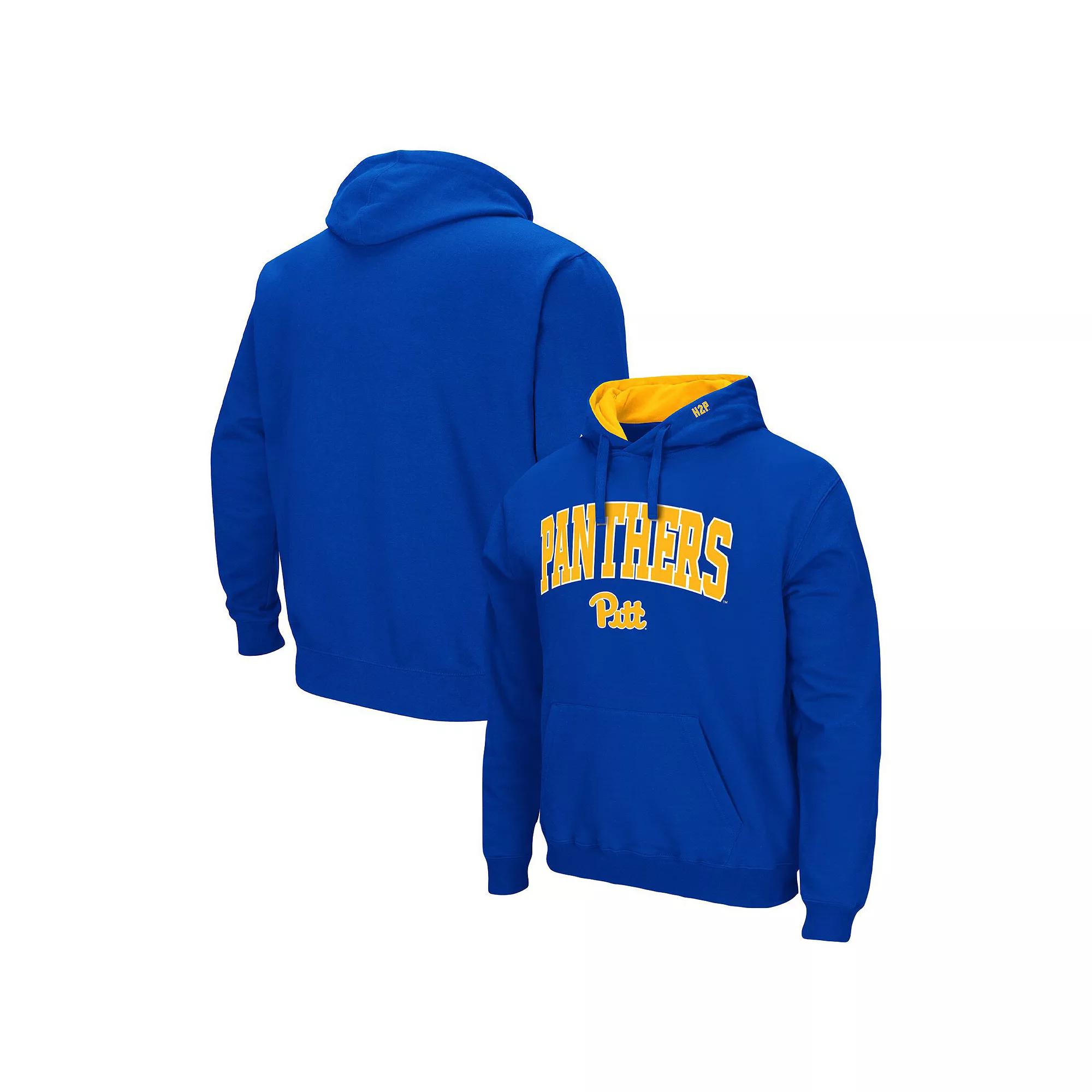 Men's Colosseum Royal Pitt Panthers Arch & Logo 3.0 Pullover Hoodie, Size: Medium, Blue Product Image