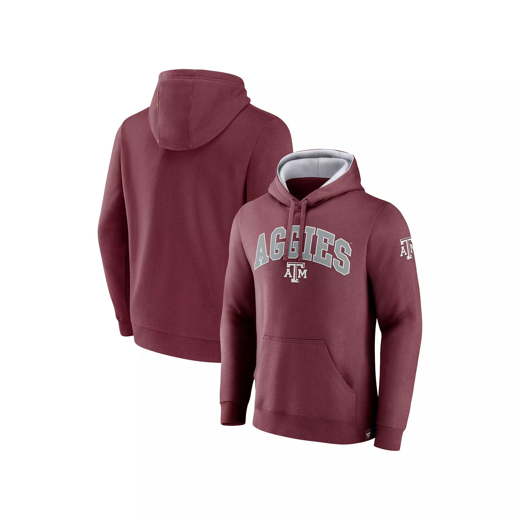 Men's Fanatics Branded Maroon Texas A&M Aggies Arch & Logo Tackle Twill Pullover Hoodie,  Product Image