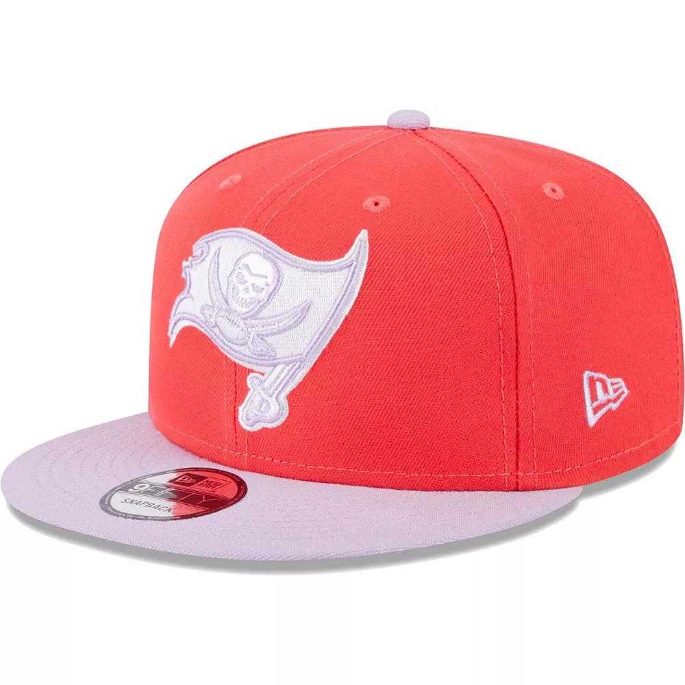 Men's New Era Red/Lavender Tampa Bay Buccaneers Two-Tone Color Pack 9FIFTY Snapback Hat Product Image