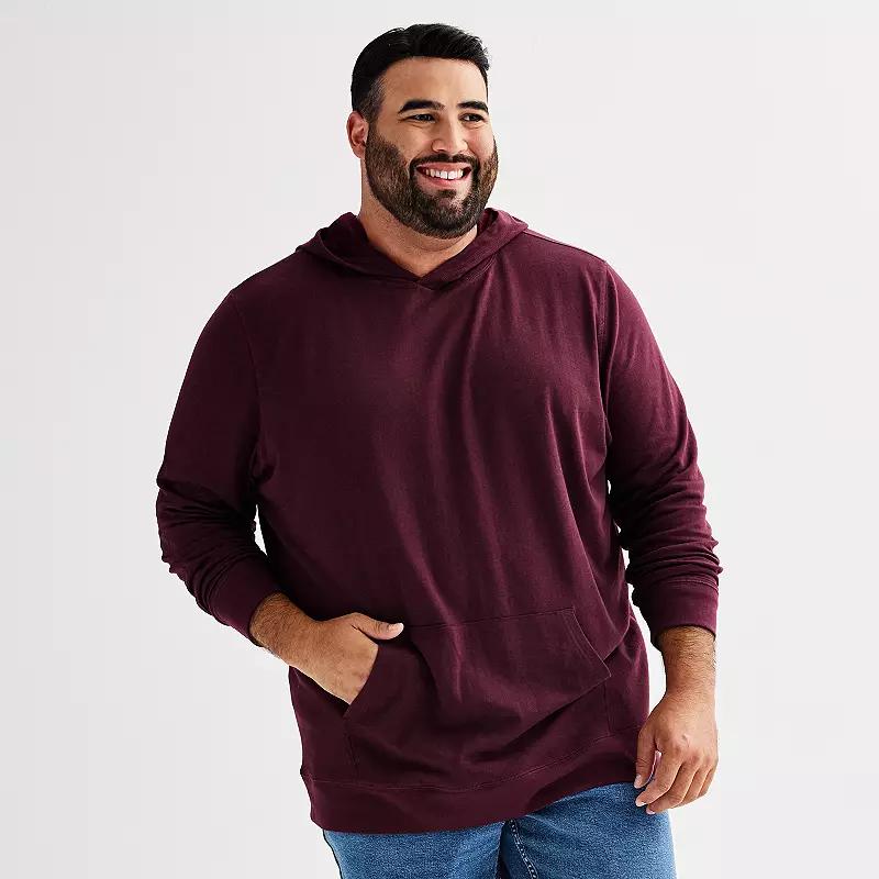 Big & Tall Sonoma Goods For Life® Supersoft Double-Knit Hoodie, Men's, Size: Large Tall, Purple Product Image