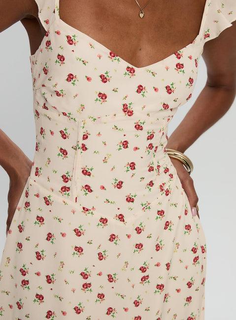 Maryana Maxi Dress Cream / Multi Product Image