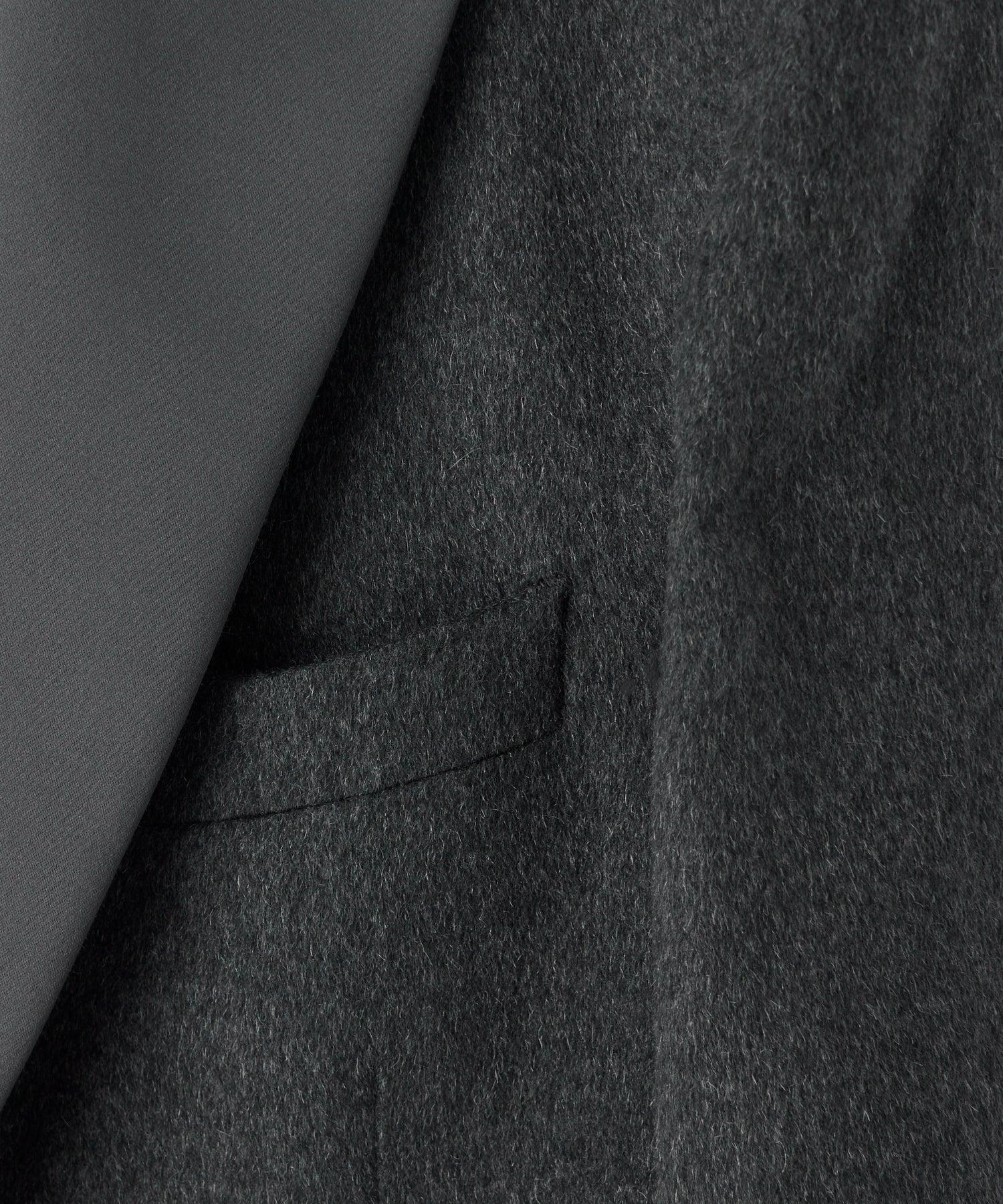 Italian Cashmere Peak Lapel Tuxedo Jacket in Grey Product Image