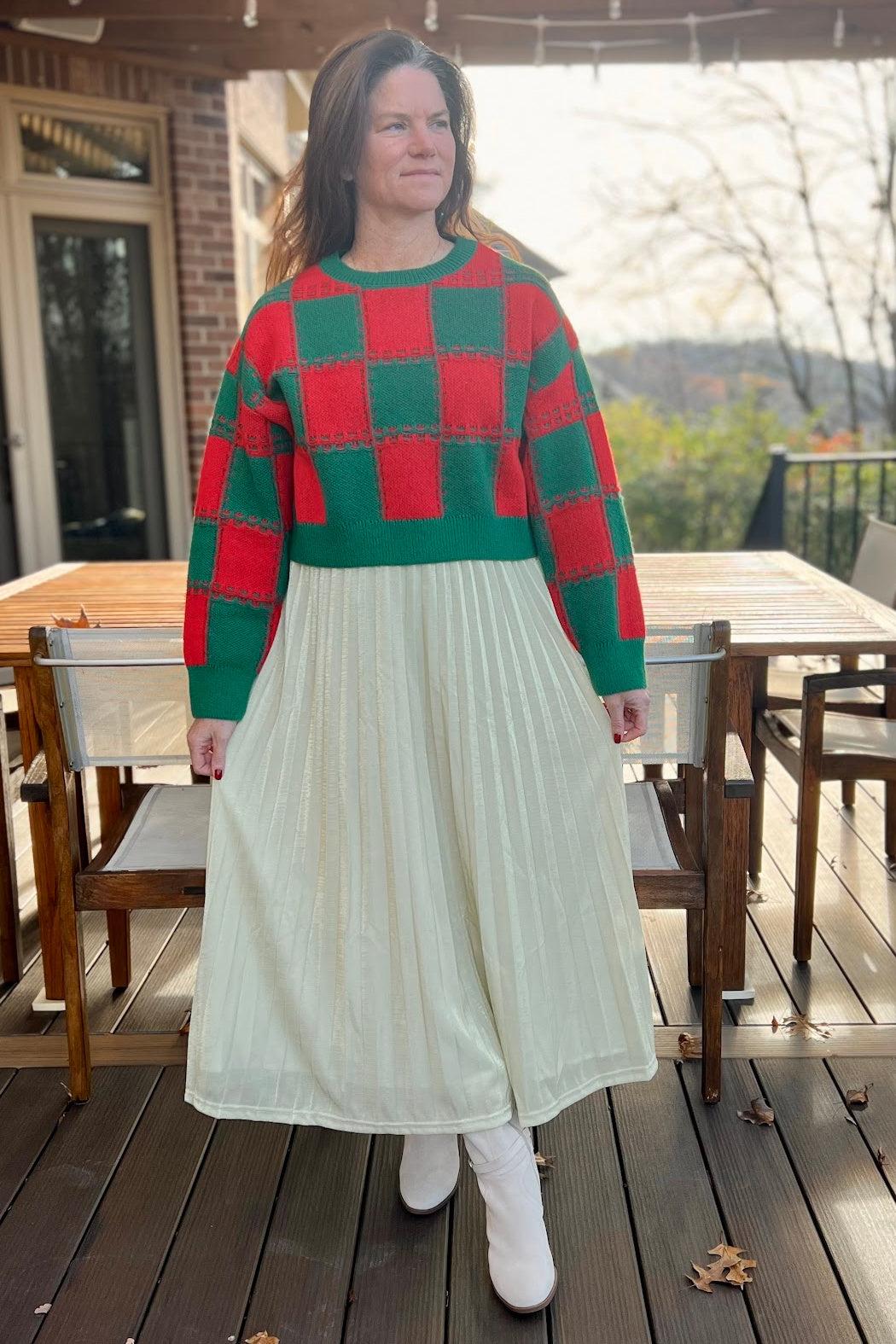 Pleated Maxi Skirt Product Image