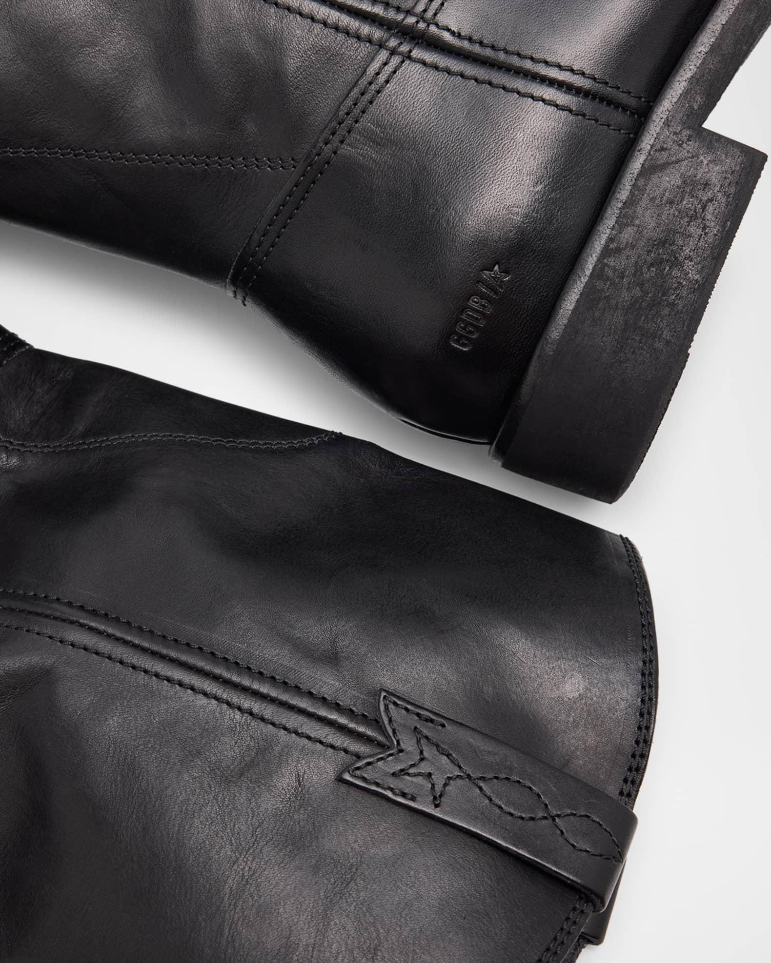 Men's Leather Biker Boots Product Image