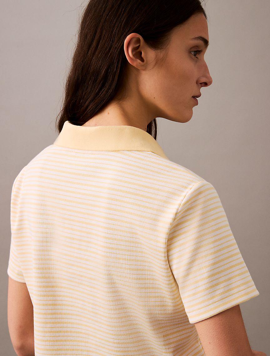 Cotton Contour Rib Polo Tee Product Image