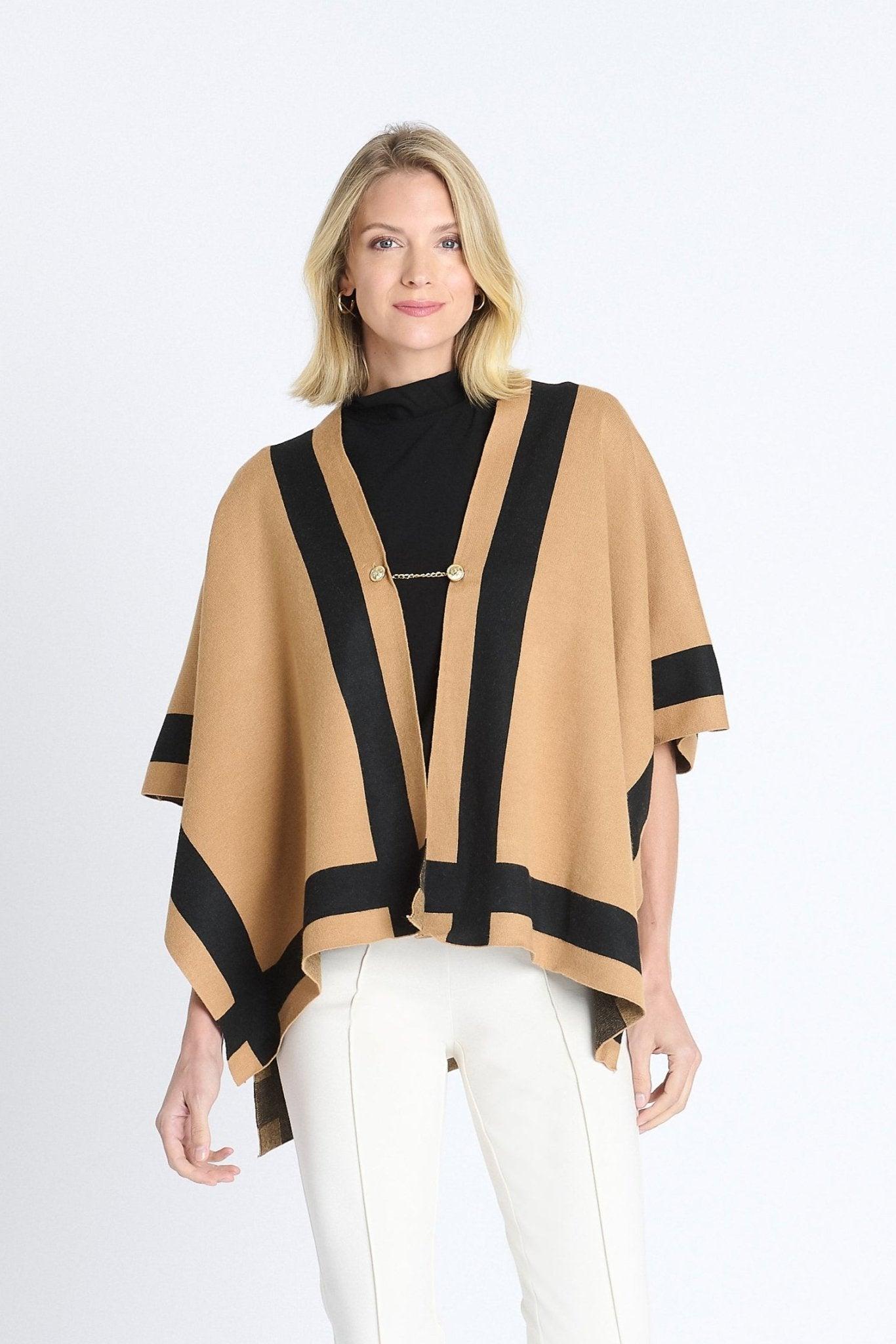 Colorblock Poncho Product Image