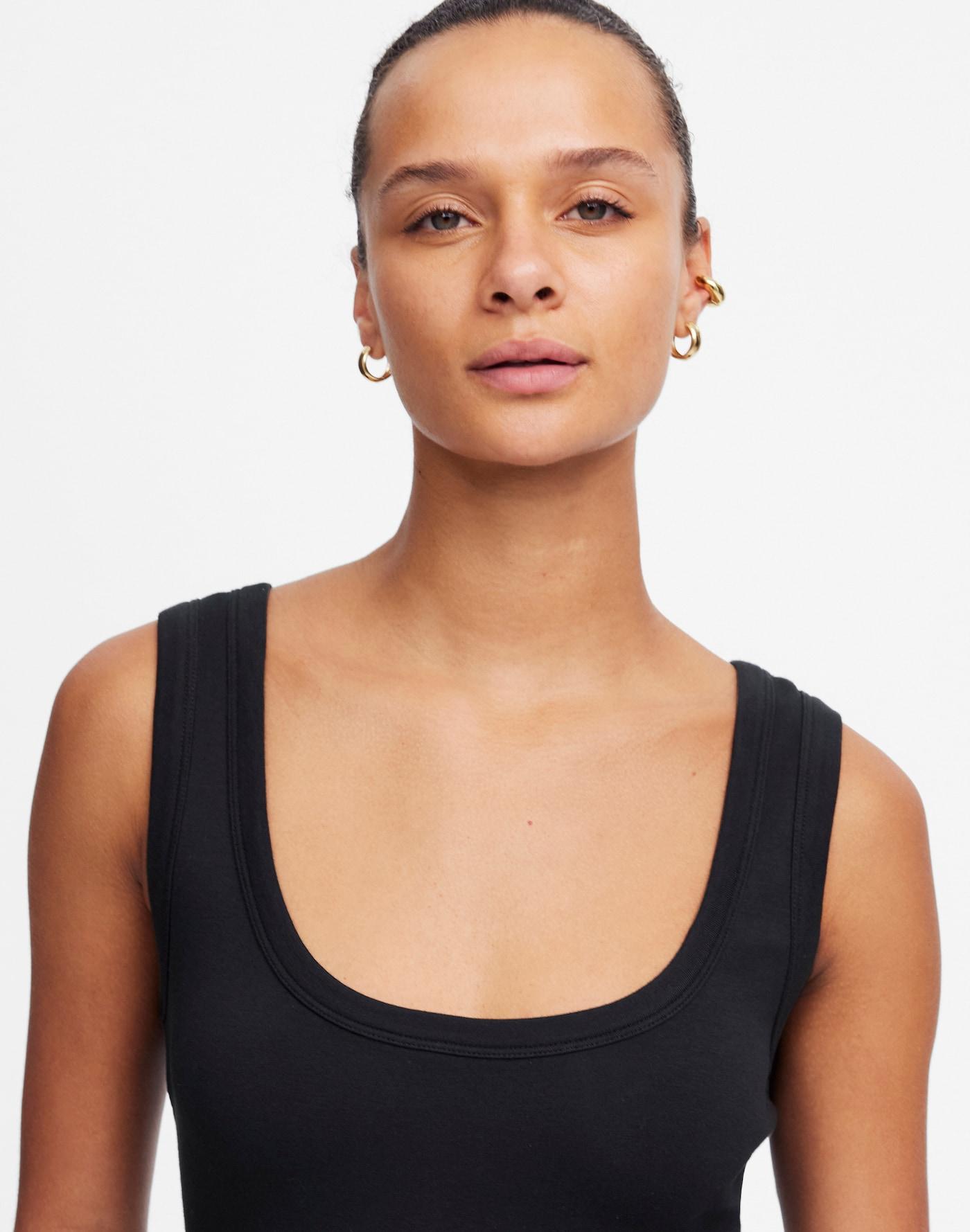 Mixed Poplin Scoopneck Maxi Dress Product Image