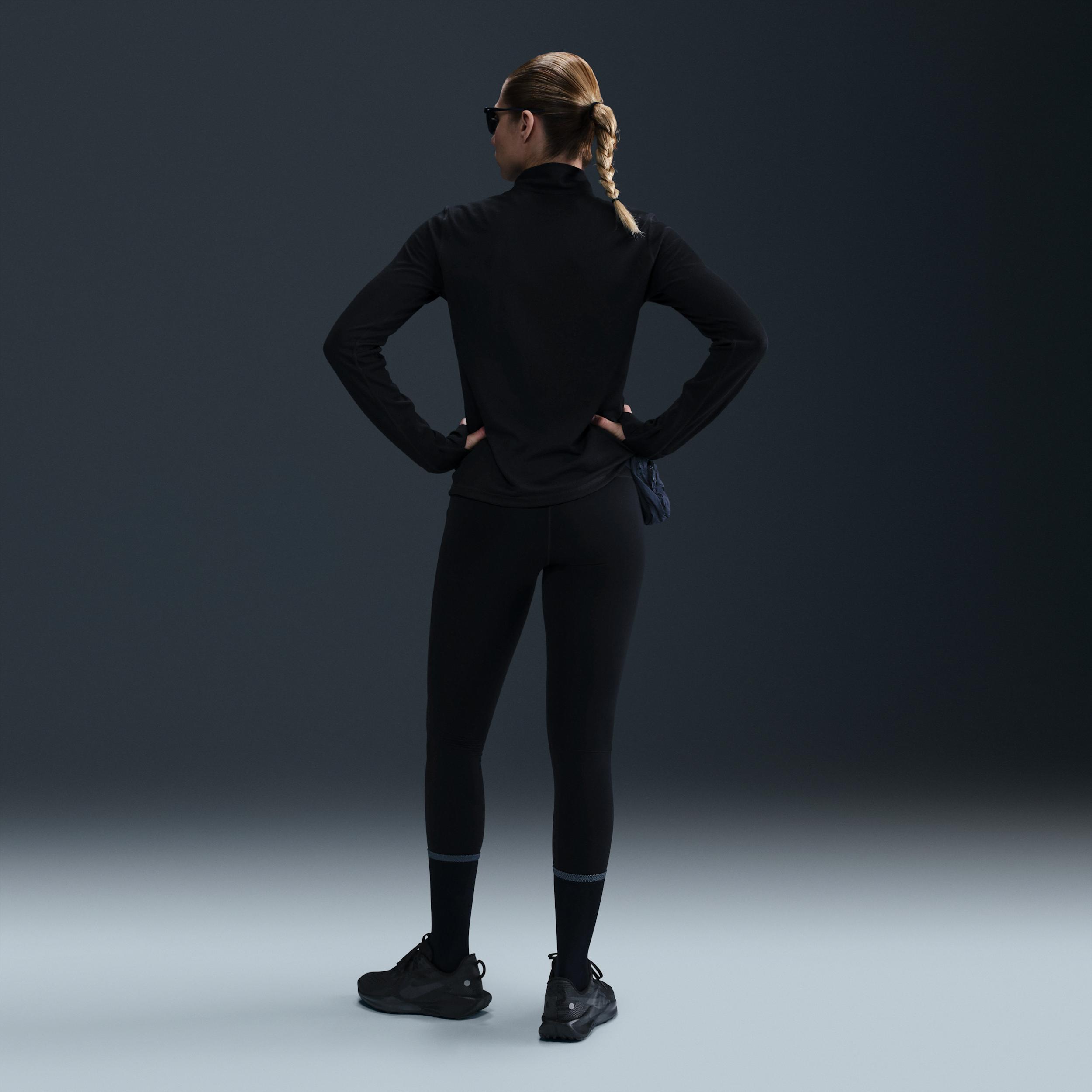 Nike Womens Trail Dri-FIT 1/4-Zip Running Mid-Layer Top | HJ2248-010 Product Image