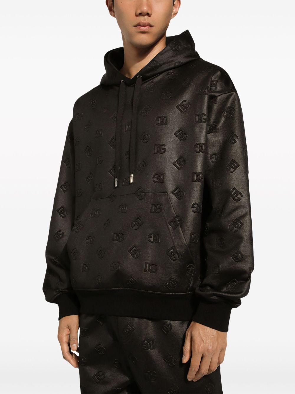 logo-embossed jersey hoodie Product Image