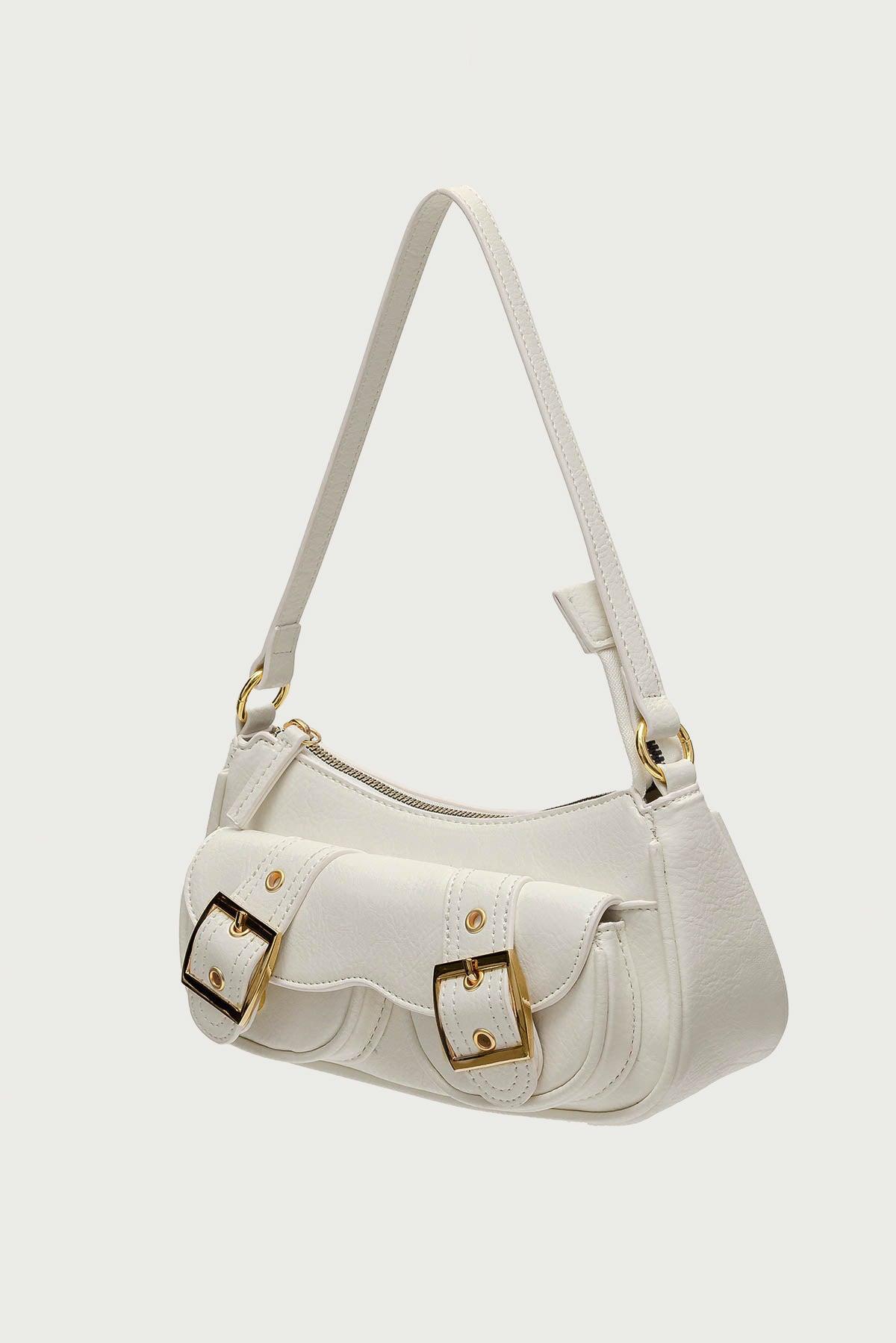 Zinnia Faux Leather Buckle Bag Product Image