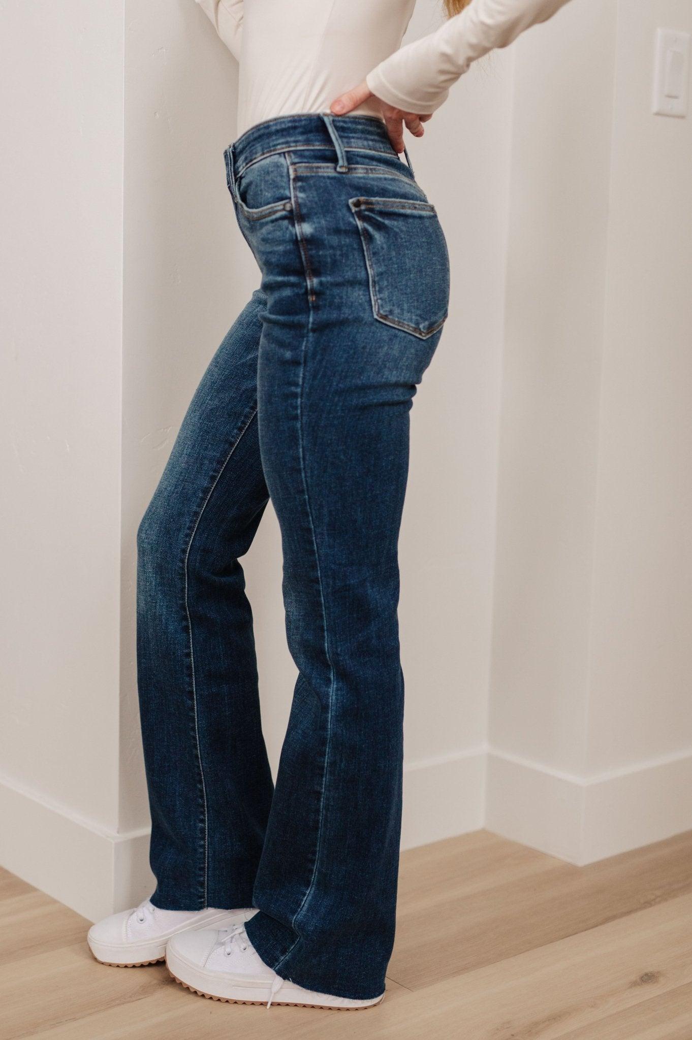 Josephine Mid Rise Raw Hem Bootcut Jeans (Online Exclusive) Product Image