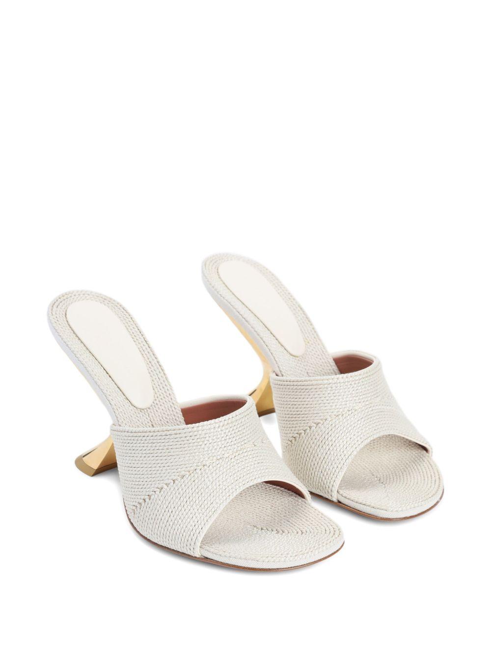 90mm leather heeled sandals Product Image