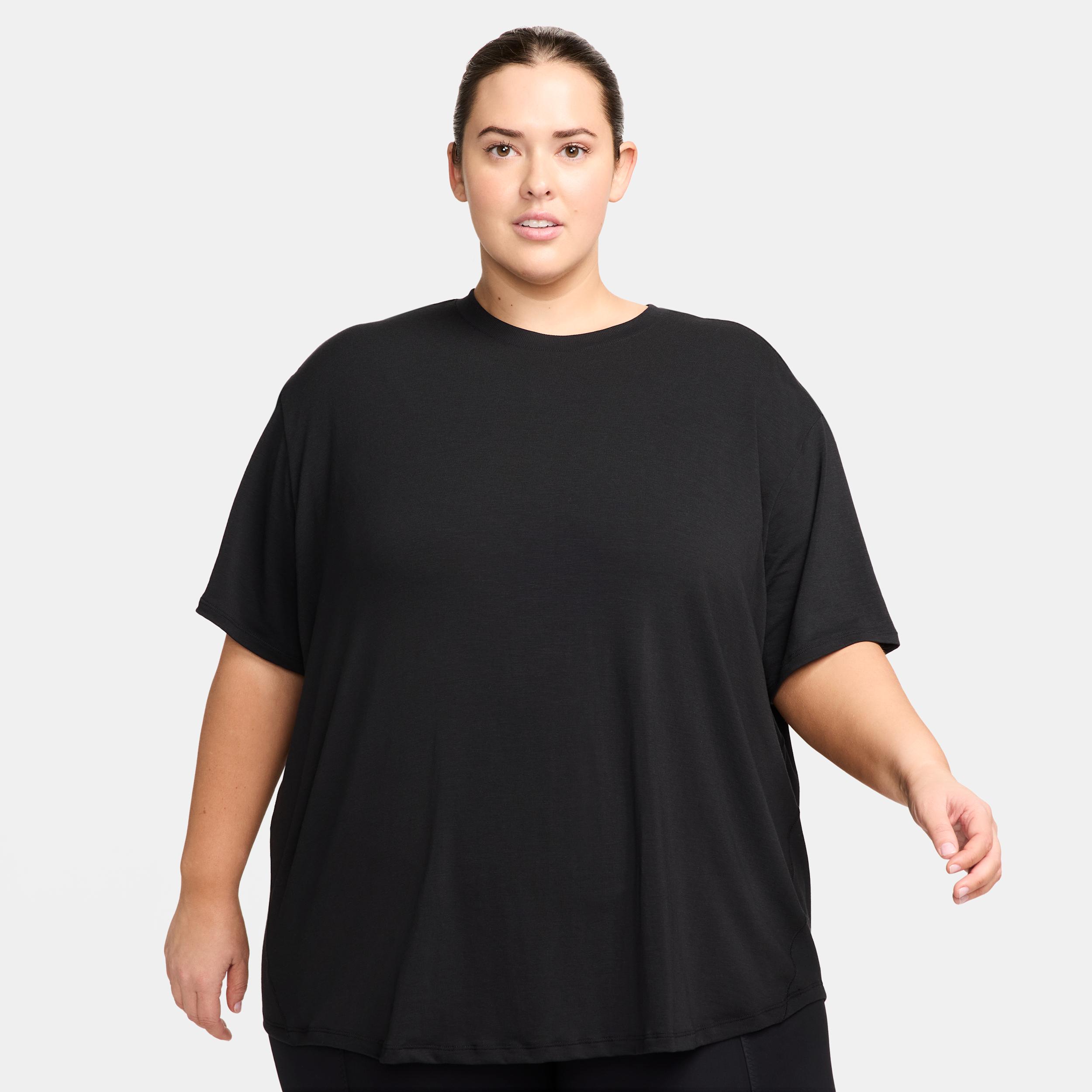 Nike Womens One Relaxed Dri-FIT Short-Sleeve Top (Plus Size) | FN2816-010 Product Image