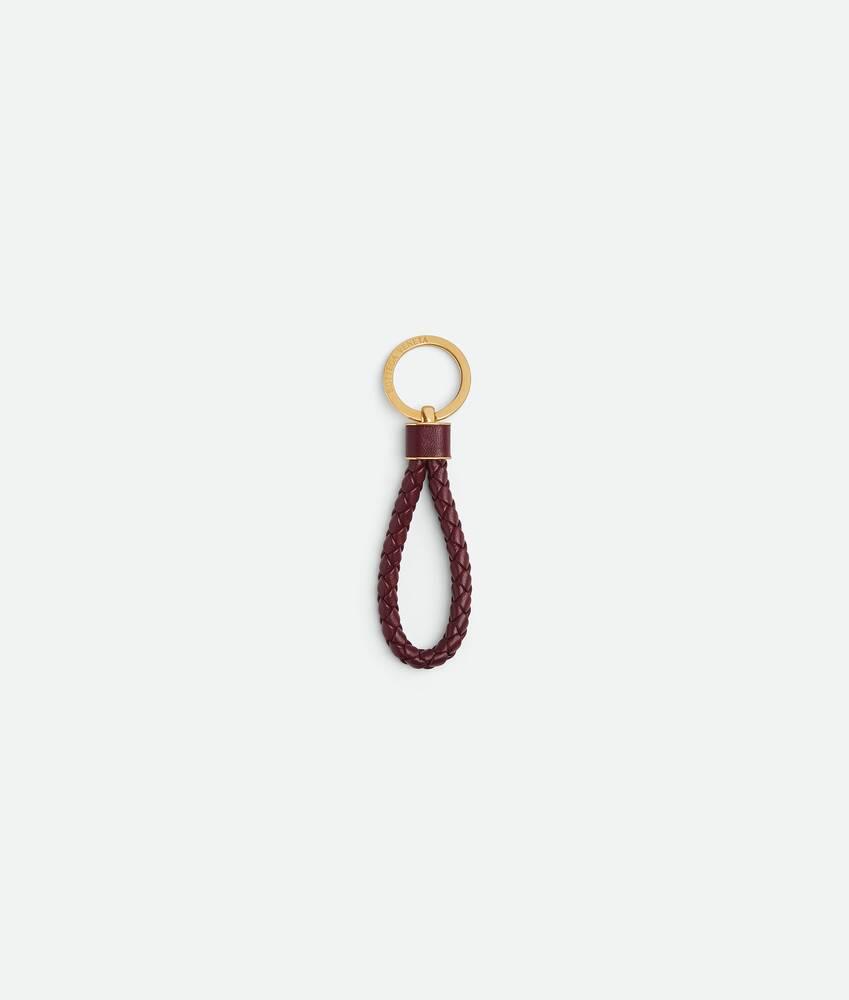 Women's Intreccio Key Ring in Barolo Product Image
