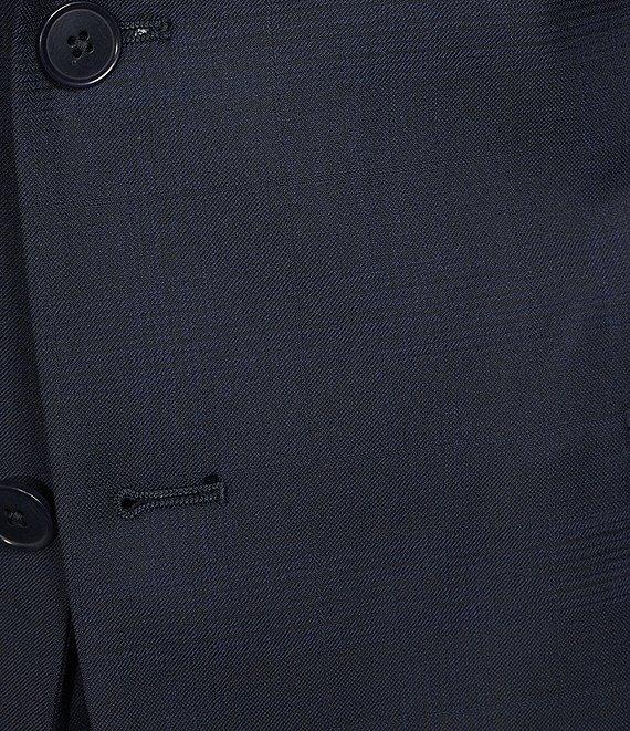 Armani Exchange Slim Fit Plaid Flat Front 2-Piece Suit Product Image