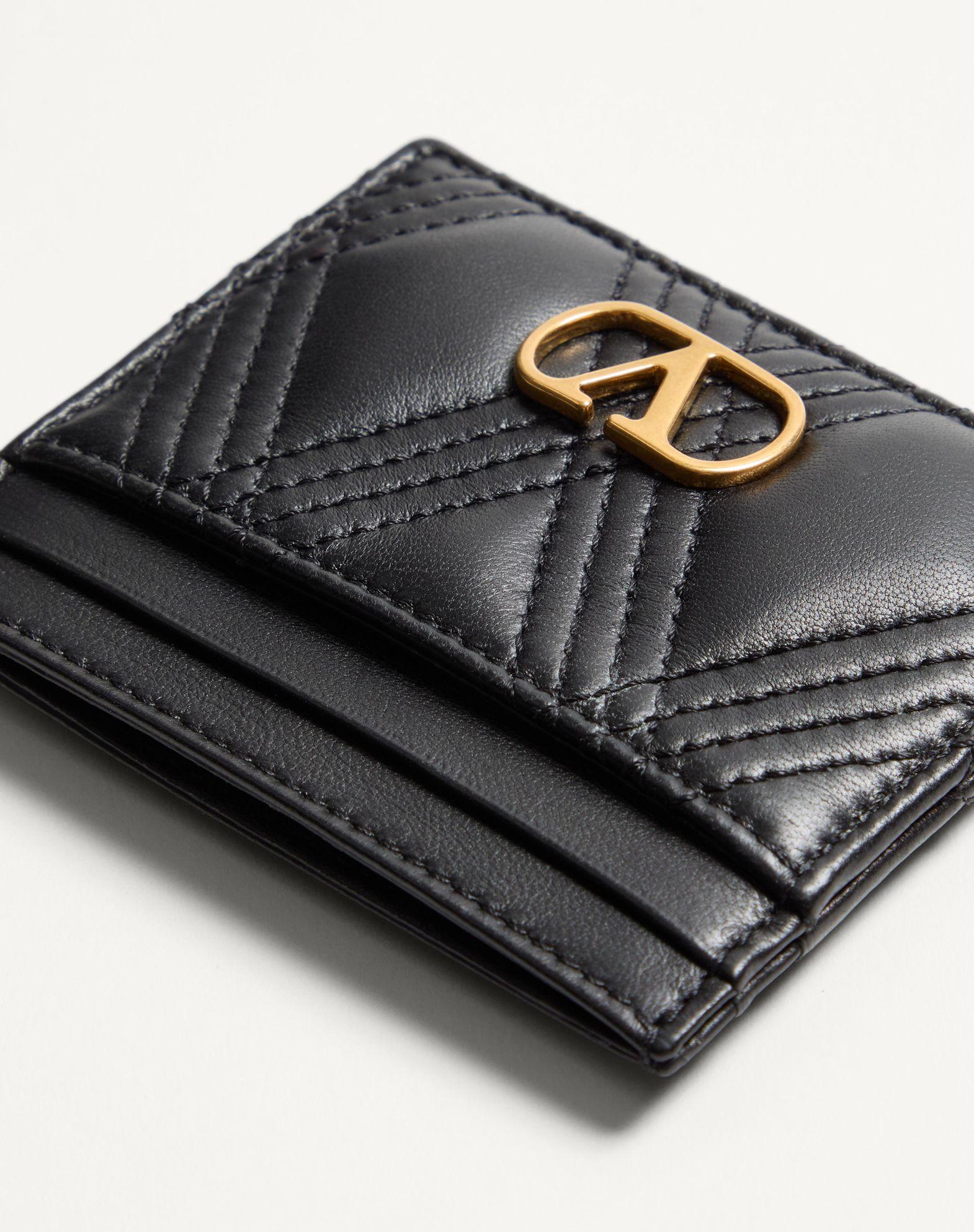 Valentino Garavani Quiltie 67 Cardholder In Quilted Nappa Leather Product Image