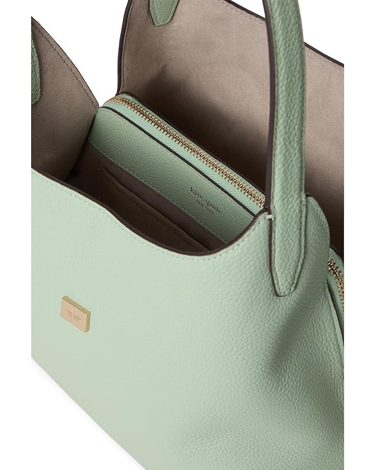 Deco Colorblocked Pebbled Leather Large Shoulder Bag Product Image