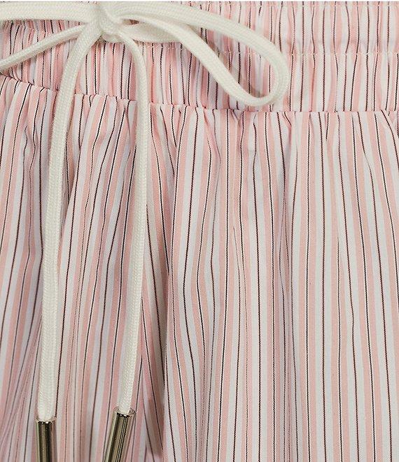 ELAN Woven Stripe Print Elastic Waist Pull-On Shorts Product Image