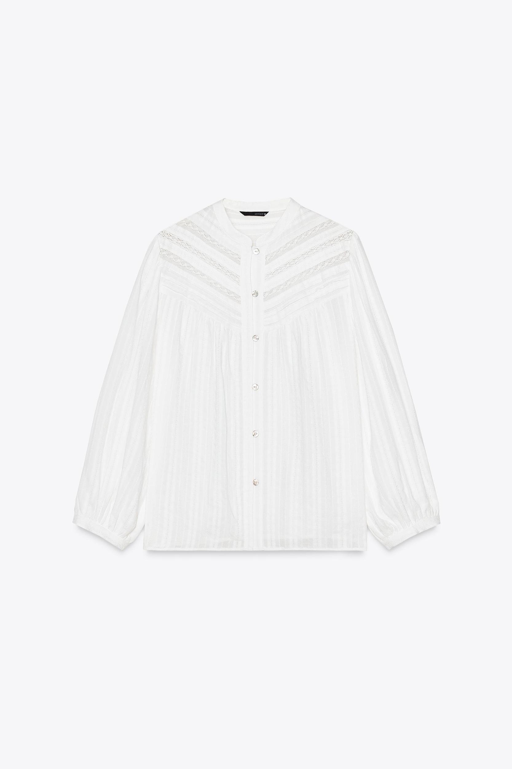 ROMANTIC LACE TRIM BLOUSE Product Image