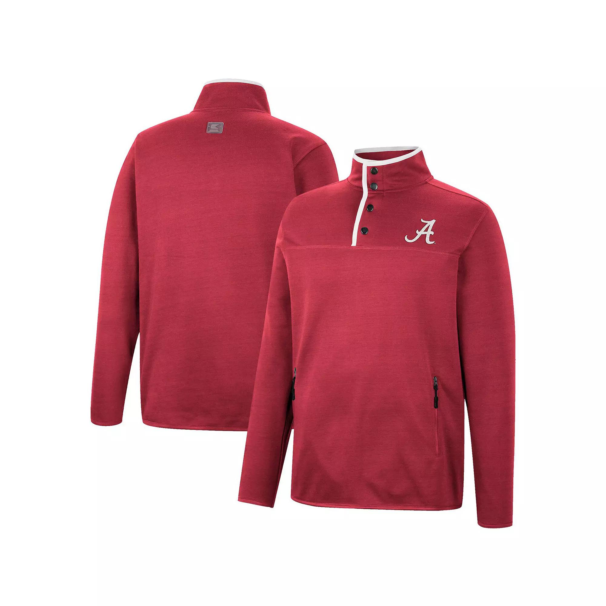 Men's Colosseum Crimson Alabama Crimson Tide Rebound Quarter-Snap Jacket,  Product Image