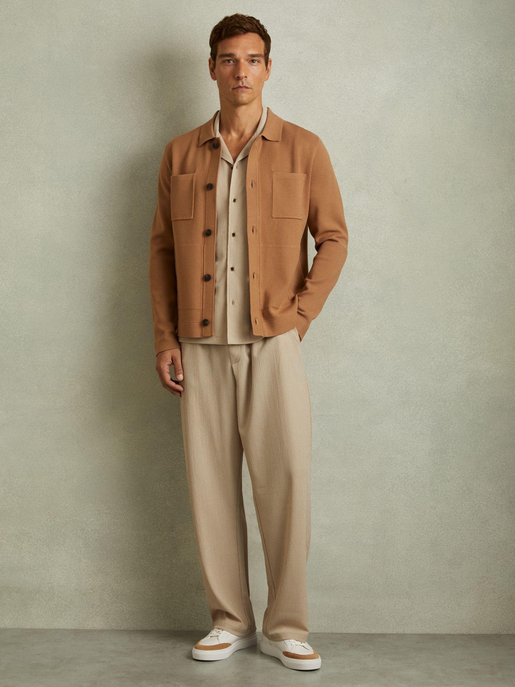 Ashley Camel/Ecru Leather Suede Detail Trainers Product Image