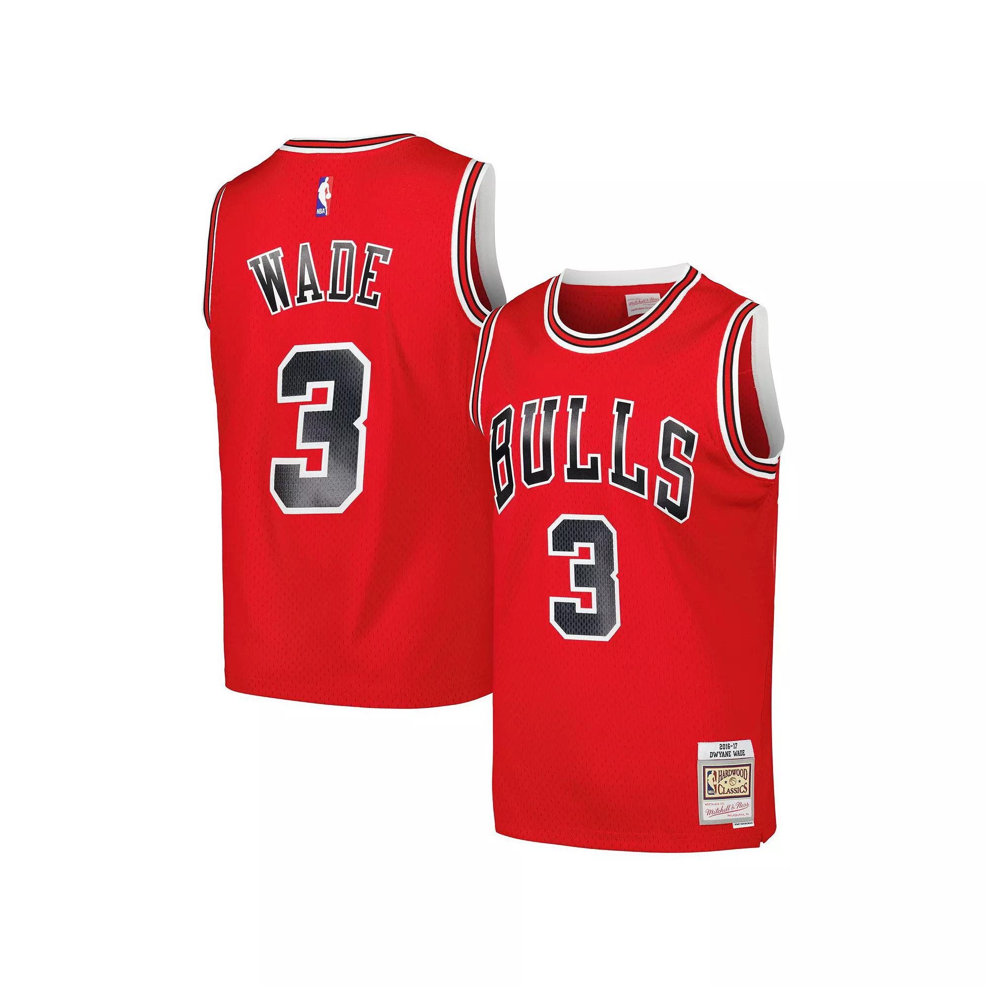 Men's Mitchell & Ness Dwyane Wade Red Chicago Bulls 2016/17 Hardwood Classics Swingman Jersey, Size: Small Product Image