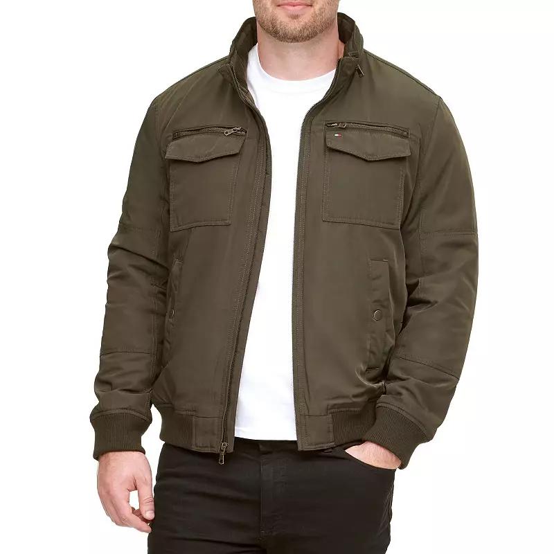 Big & Tall Tommy Hilfiger Midweight Water Resistant Performance Bomber Jacket, Mens Product Image