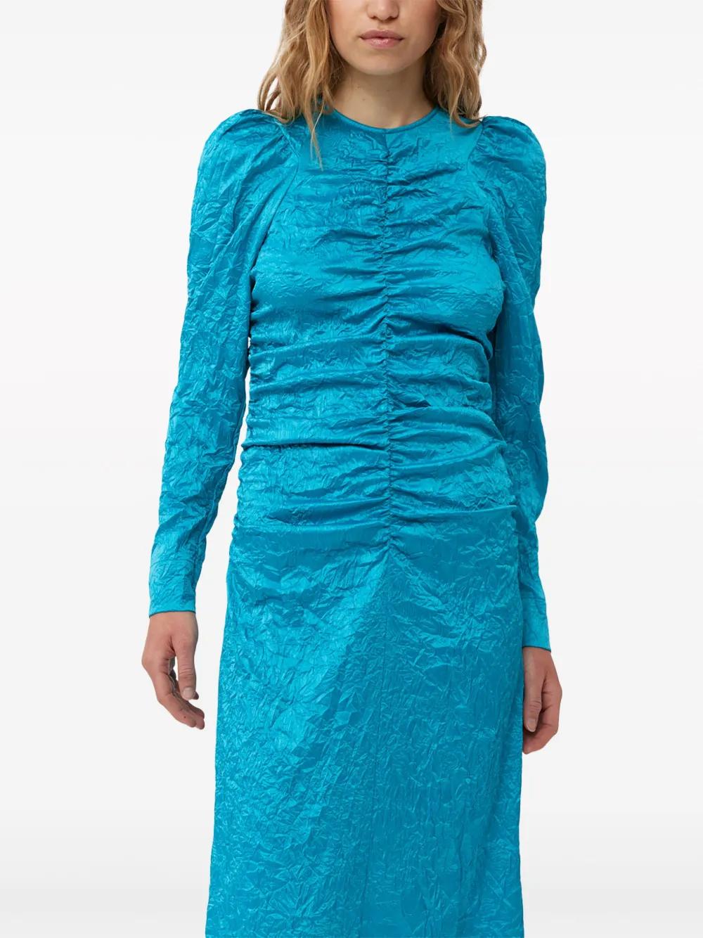 crinckled satin midi dress Product Image