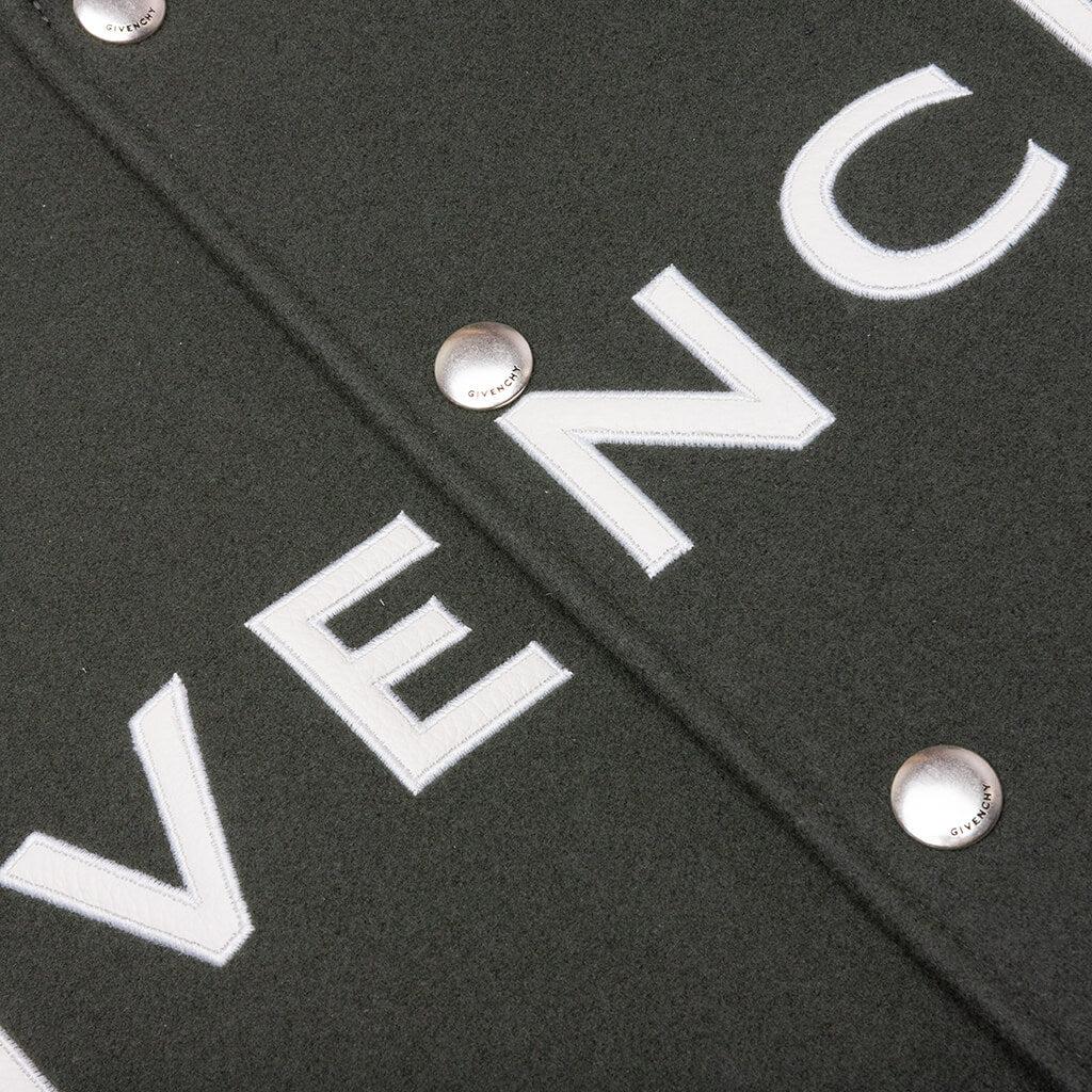 Varsity Wool & Grained Leather - Greyish Green Male Product Image