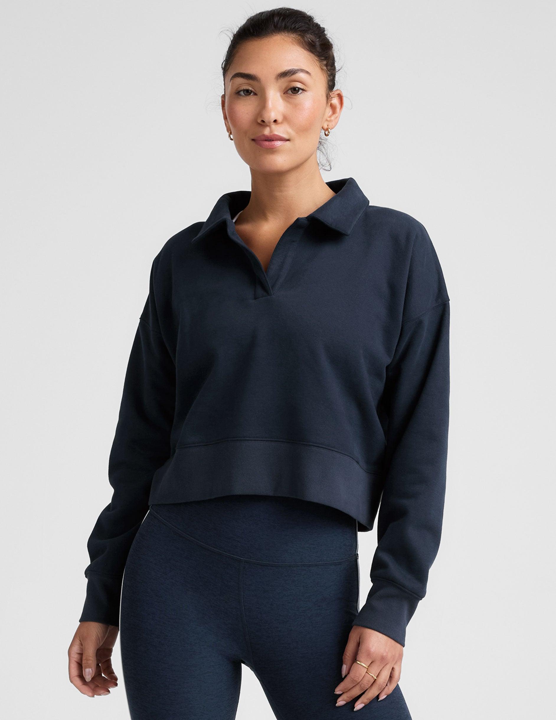 LuxeFleece Collared Sweatshirt Product Image